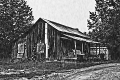 Alabama  Cabin Lithograph