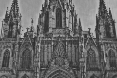Barcelona-Cathedral-Litho