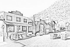 Ghost-Town-Pencil-Sketch