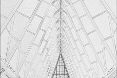 USAFA Chapel Ceiling Pencil Sketch